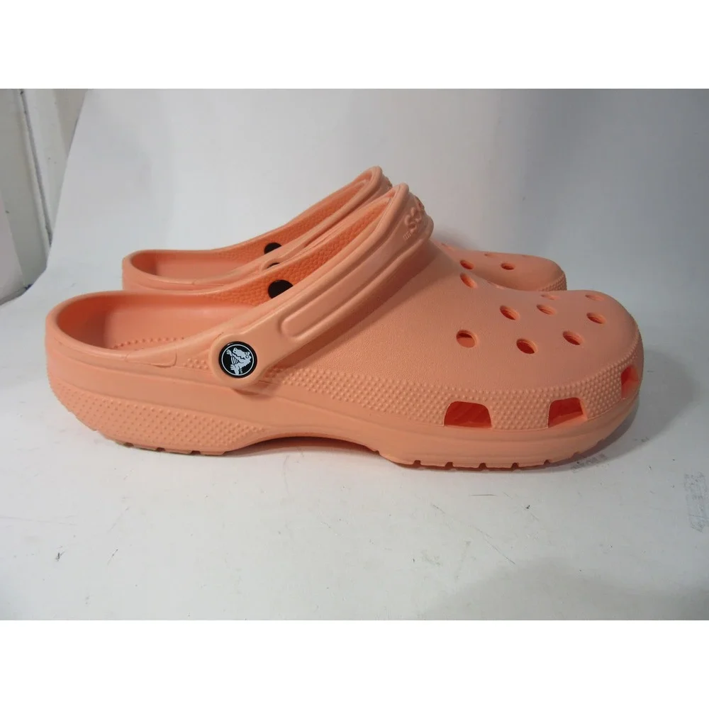 Crocs Clogs Mens Size 13 Orange Melon Peach Slip On Water Shoes Ankle Strap